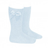 Buy Knee-high socks with grossgrain side bow BABY BLUE in the online store Condor. Made in Spain. Visit the SALES section where you will find more colors and products that you will surely fall in love with. We invite you to take a look around our online store.