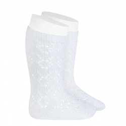 Buy Perle geometric openwork knee high socks WHITE in the online store Condor. Made in Spain. Visit the BABY ELASTIC OPENWORK SOCKS section where you will find more colors and products that you will surely fall in love with. We invite you to take a look around our online store.