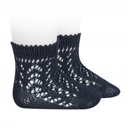 Buy Cotton openwork short socks NAVY BLUE in the online store Condor. Made in Spain. Visit the BABY OPENWORK SOCKS section where you will find more colors and products that you will surely fall in love with. We invite you to take a look around our online store.