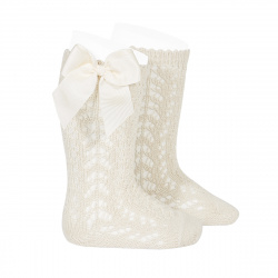 Buy Cotton openwork knee-high socks with bow LINEN in the online store Condor. Made in Spain. Visit the BABY OPENWORK SOCKS section where you will find more colors and products that you will surely fall in love with. We invite you to take a look around our online store.