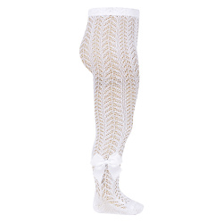 Buy Openwork perle tights with side grossgrain bow WHITE in the online store Condor. Made in Spain. Visit the OPENWORK PERLE TIGHTS section where you will find more colors and products that you will surely fall in love with. We invite you to take a look around our online store.