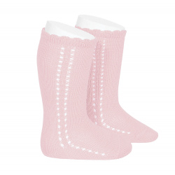Buy Side openwork perle knee high socks PINK in the online store Condor. Made in Spain. Visit the BABY SPIKE OPENWORK SOCKS section where you will find more colors and products that you will surely fall in love with. We invite you to take a look around our online store.