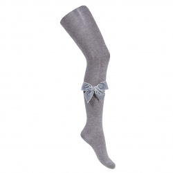 Buy Side velvet bow tights LIGHT GREY in the online store Condor. Made in Spain. Visit the TIGHTS WITH BOWS section where you will find more colors and products that you will surely fall in love with. We invite you to take a look around our online store.