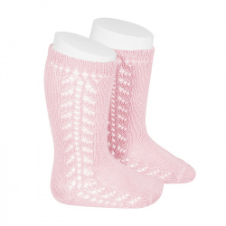 Buy Side openwork knee-high warm-cotton socks PINK in the online store Condor. Made in Spain. Visit the WARM OPENWORK BABY SOCKS section where you will find more colors and products that you will surely fall in love with. We invite you to take a look around our online store.