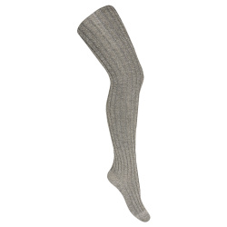 Buy Bright rib tights LIGHT GREY in the online store Condor. Made in Spain. Visit the GLITTER SOCKS section where you will find more colors and products that you will surely fall in love with. We invite you to take a look around our online store.