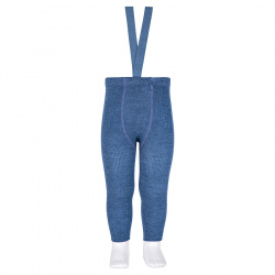 Buy Merino wool-blend leggings w/elastic suspenders JEANS in the online store Condor. Made in Spain. Visit the TIGHTS WITH SUSPENDERS section where you will find more colors and products that you will surely fall in love with. We invite you to take a look around our online store.