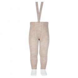Buy Merino wool-blend leggings with elastic suspenders NOUGAT in the online store Condor. Made in Spain. Visit the TIGHTS WITH SUSPENDERS section where you will find more colors and products that you will surely fall in love with. We invite you to take a look around our online store.