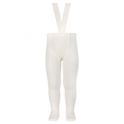 Buy Rib tights with elastic suspenders CREAM in the online store Condor. Made in Spain. Visit the TIGHTS WITH SUSPENDERS section where you will find more colors and products that you will surely fall in love with. We invite you to take a look around our online store.
