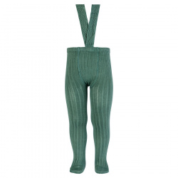 Buy Rib tights with elastic suspenders LICHEN GREEN in the online store Condor. Made in Spain. Visit the TIGHTS WITH SUSPENDERS section where you will find more colors and products that you will surely fall in love with. We invite you to take a look around our online store.