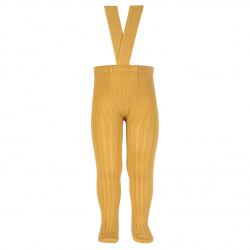 Buy Rib tights with elastic suspenders MUSTARD in the online store Condor. Made in Spain. Visit the TIGHTS WITH SUSPENDERS section where you will find more colors and products that you will surely fall in love with. We invite you to take a look around our online store.