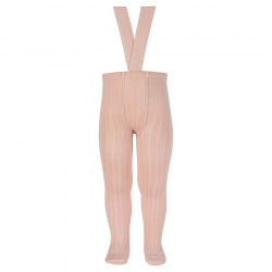 Buy Rib tights with elastic suspenders OLD ROSE in the online store Condor. Made in Spain. Visit the TIGHTS WITH SUSPENDERS section where you will find more colors and products that you will surely fall in love with. We invite you to take a look around our online store.