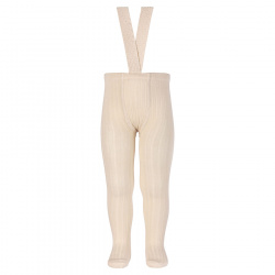 Buy Rib tights with elastic suspenders LINEN in the online store Condor. Made in Spain. Visit the TIGHTS WITH SUSPENDERS section where you will find more colors and products that you will surely fall in love with. We invite you to take a look around our online store.