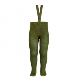 Buy Merino wool-blend tights w/elastic suspenders MOSS in the online store Condor. Made in Spain. Visit the TIGHTS WITH SUSPENDERS section where you will find more colors and products that you will surely fall in love with. We invite you to take a look around our online store.