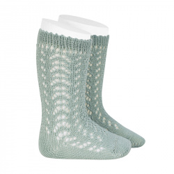 Buy Perle openwork knee high socks SEA MIST in the online store Condor. Made in Spain. Visit the BABY OPENWORK SOCKS section where you will find more colors and products that you will surely fall in love with. We invite you to take a look around our online store.