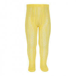 Leotardos lisos de color amarillo mostaza de canalé para niña : comprar  online - Calcetines