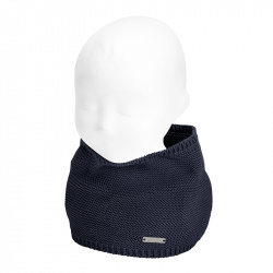 Buy Baby garter stitch snood scarf NAVY BLUE in the online store Condor. Made in Spain. Visit the Collars and scarves section where you will find more colors and products that you will surely fall in love with. We invite you to take a look around our online store.