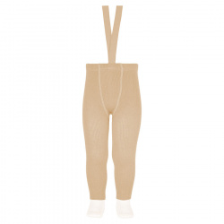 Buy Merino 1x1 wool-blend leggings w/elasticsuspender BEIGE in the online store Condor. Made in Spain. Visit the TIGHTS WITH SUSPENDERS section where you will find more colors and products that you will surely fall in love with. We invite you to take a look around our online store.
