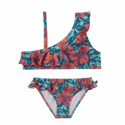 Bikini upf50 tropical, bretelle asimm. ebalze CORALLO