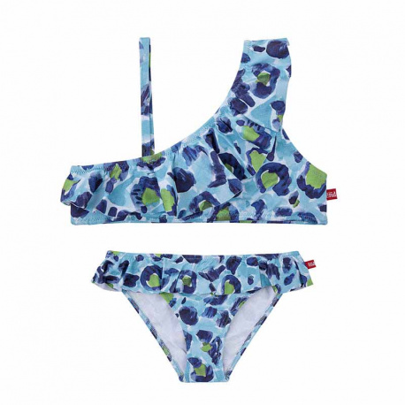 Buy Animal print upf50 flounce bikini, w/asymm. braces INK in the online store Condor. Made in Spain. Visit the OUTLET section where you will find more colors and products that you will surely fall in love with. We invite you to take a look around our online store.