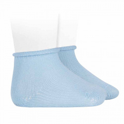 Buy Perle baby socks with rolled cuff BABY BLUE in the online store Condor. Made in Spain. Visit the PERLE BABY SOCKS section where you will find more colors and products that you will surely fall in love with. We invite you to take a look around our online store.