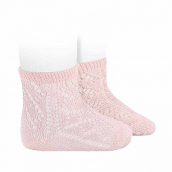 Buy Openwork extrafine perle short socks PINK in the online store Condor. Made in Spain. Visit the EXTRAFINE OPENWORK SOCKS section where you will find more colors and products that you will surely fall in love with. We invite you to take a look around our online store.