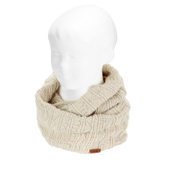 Buy Bulky infinity snood scarf with relief border LINEN in the online store Condor. Made in Spain. Visit the ACCESSORIES FOR KIDS section where you will find more colors and products that you will surely fall in love with. We invite you to take a look around our online store.