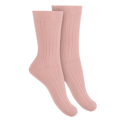 Buy Extrafine merino wool rib short socks for woman WOOL PINK in the online store Condor. Made in Spain. Visit the WOMAN AUTUMN-WINTER SOCKS section where you will find more colors and products that you will surely fall in love with. We invite you to take a look around our online store.