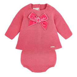 Velvet bow set (sweater +...