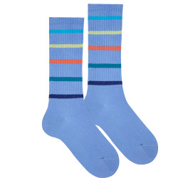 Buy 5 colored stripes sport socks PORCELAIN in the online store Condor. Made in Spain. Visit the Happy Price section where you will find more colors and products that you will surely fall in love with. We invite you to take a look around our online store.