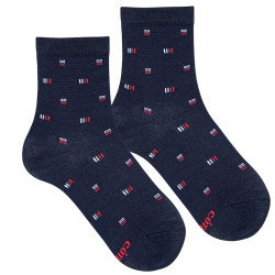 Buy Geometric short socks NAVY BLUE in the online store Condor. Made in Spain. Visit the Happy Price section where you will find more colors and products that you will surely fall in love with. We invite you to take a look around our online store.