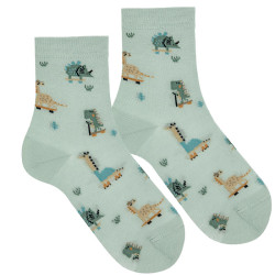 Buy Small dino embroidery socks SEA MIST in the online store Condor. Made in Spain. Visit the Happy Price section where you will find more colors and products that you will surely fall in love with. We invite you to take a look around our online store.