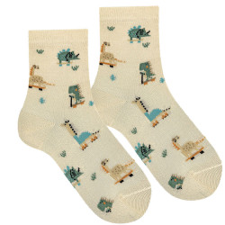 Buy Small dino embroidery socks LINEN in the online store Condor. Made in Spain. Visit the Happy Price section where you will find more colors and products that you will surely fall in love with. We invite you to take a look around our online store.