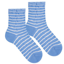 Buy Striped socks with hearts in relief PORCELAIN in the online store Condor. Made in Spain. Visit the Happy Price section where you will find more colors and products that you will surely fall in love with. We invite you to take a look around our online store.