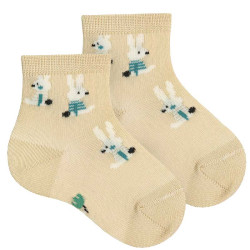 Buy Bunny embroidery short socks LINEN in the online store Condor. Made in Spain. Visit the Happy Price section where you will find more colors and products that you will surely fall in love with. We invite you to take a look around our online store.