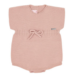 Buy Garter stitch romper with ribbed waist and cord OLD ROSE in the online store Condor. Made in Spain. Visit the SALES section where you will find more colors and products that you will surely fall in love with. We invite you to take a look around our online store.
