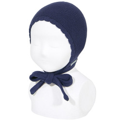 Buy Classic garter stitch bonnet NAVY BLUE in the online store Condor. Made in Spain. Visit the BONNETS section where you will find more colors and products that you will surely fall in love with. We invite you to take a look around our online store.