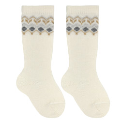Buy Merino wool blend border knee socks BEIGE in the online store Condor. Made in Spain. Visit the WOOL FANCY SOCKS BABY section where you will find more colors and products that you will surely fall in love with. We invite you to take a look around our online store.