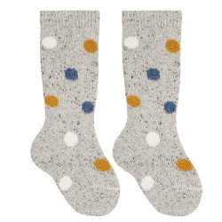 Buy Tweed knee socks with colourful dots GREY TWEED in the online store Condor. Made in Spain. Visit the WOOL FANCY SOCKS BABY section where you will find more colors and products that you will surely fall in love with. We invite you to take a look around our online store.