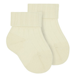 Buy Rib socks with double-folded cuff BEIGE in the online store Condor. Made in Spain. Visit the WARM COTTON BASIC BABY SOCKS section where you will find more colors and products that you will surely fall in love with. We invite you to take a look around our online store.