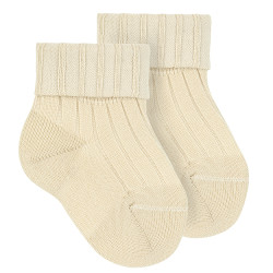 Buy Rib socks with double-folded cuff LINEN in the online store Condor. Made in Spain. Visit the WARM COTTON BASIC BABY SOCKS section where you will find more colors and products that you will surely fall in love with. We invite you to take a look around our online store.