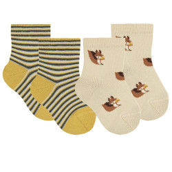 Buy Pack: 1 pair squirrel socks + 1 pair striped socks LINEN in the online store Condor. Made in Spain. Visit the COTTON FANCY BABY SOCKS section where you will find more colors and products that you will surely fall in love with. We invite you to take a look around our online store.