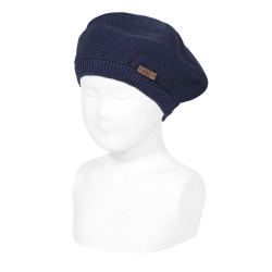 Buy Garter stitch beret NAVY BLUE in the online store Condor. Made in Spain. Visit the KNITTED BERETS section where you will find more colors and products that you will surely fall in love with. We invite you to take a look around our online store.
