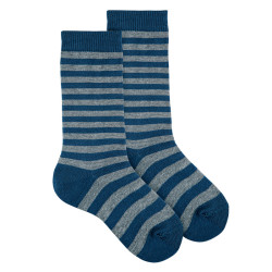 Buy Knee-high socks with kodak stripes LAPIS LAZULI in the online store Condor. Made in Spain. Visit the FANCY CHILDREN SOCKS section where you will find more colors and products that you will surely fall in love with. We invite you to take a look around our online store.