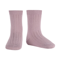 Basic rib short socks PEARL