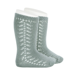 Buy Warm cotton knee socks with side openwork DRY GREEN in the online store Condor. Made in Spain. Visit the WARM OPENWORK BABY SOCKS section where you will find more colors and products that you will surely fall in love with. We invite you to take a look around our online store.